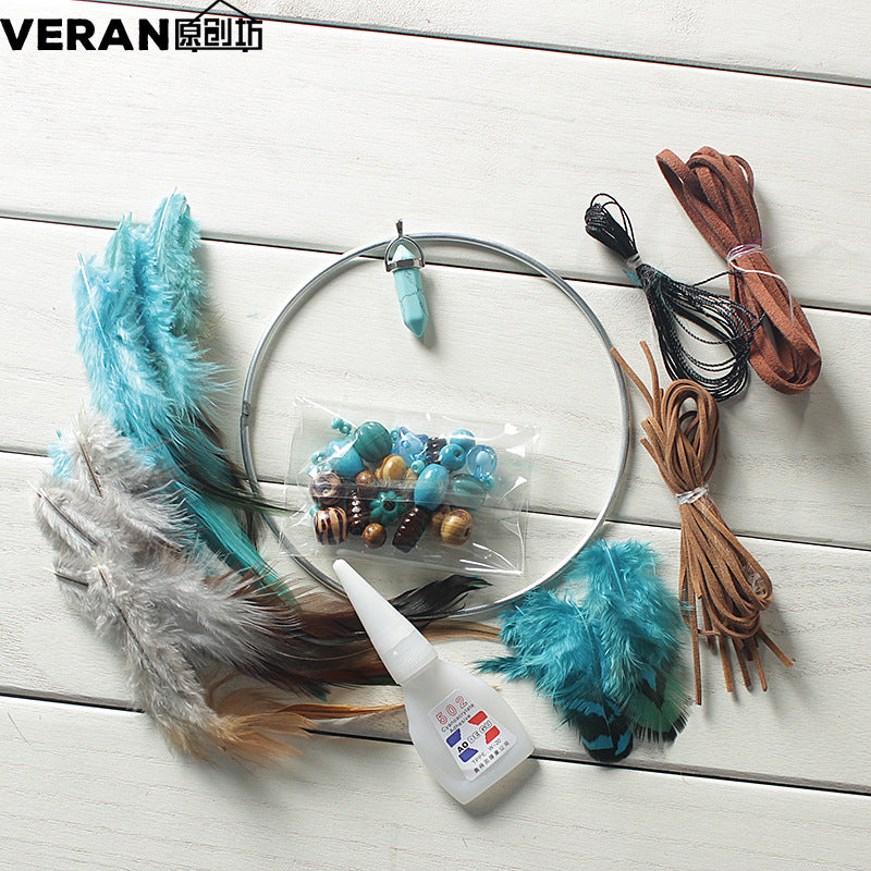 New DIY Dream Catcher Material Bag Car Dreamcatcher Crafts Ornaments Valentine's Day Gift Pendant XR072