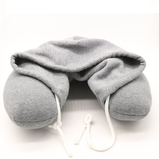 19 new factory direct Taobao explosion models hooded U-type nap cervical pillow micro-particle travel pillow wholesale custom