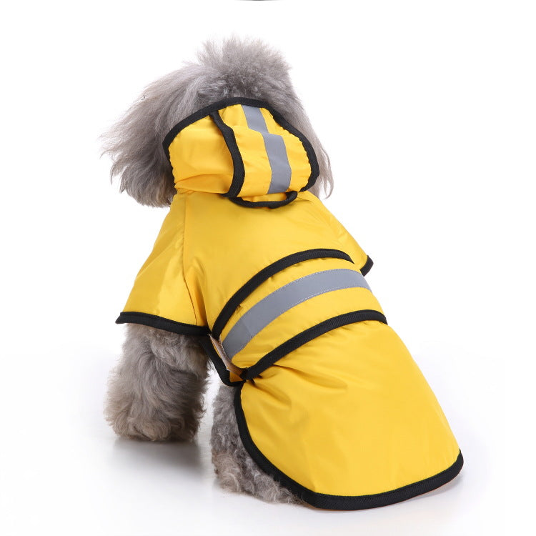 Amazon hot dog raincoat large dog Golden Retriever big dog pet raincoat reflective dog clothes raincoat poncho