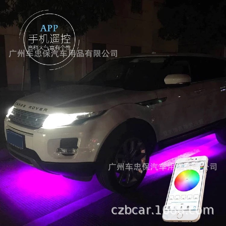 APP control car bottom light Colorful chasing