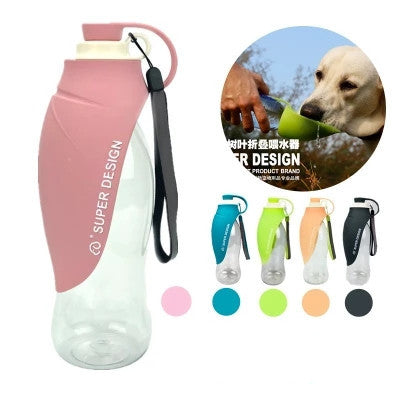 Pet dog accompanying cups out supplies outdoor feeding water drinker portable leaves kettle leaves water bottle