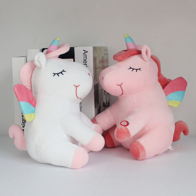 30cm LED Plush Light Up Toys Pink Unicorn Stuffed Animals Plush Cute Pony Horse Toy Soft Doll Kids Toys Christmas Birthday Gifts