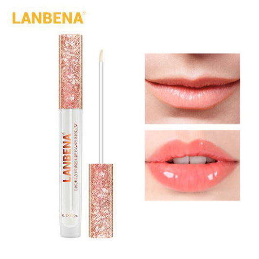 LANBENA Lip Plumper Moisture Repair Lip Serum Increase Elasticity Lip Mask Enhancer Reduce Fine Lines Resist Aging